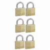 Image de Master Lock 140EURSIX Lot de 6 Cadenas à Clé en Laiton, Doré, 6 x 4 x 1,3 cm