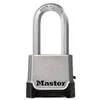 Image de MASTER LOCK Cadenas Haute Sécurité [Combinaison et Clé] [Zinc] [Anse XL] [Extérieur] M176EURDLH - Idéal pour les espaces de rangement, les remises, les garages, les remorques