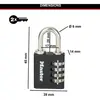 Image de Cadenas à Combinaison Clé De Secours 7641eurdblk-master Lock