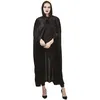 Image de Belle cape noire avec capuche Velours 140 cm REF/16211 Homme/Femme, thème vampire, sorcier et sorcière - ptit clown
