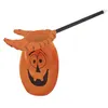 Image de sac perche collecte bonbons citrouille main 59cm - ptitclown 21217