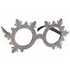 Image de 1 Paire de lunettes de Noël avec décoration argenté en flocons REF/22370