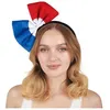 Image de 1 Serre-tête noeud papillon France tricolore bleu, blanc et rouge REF/22397