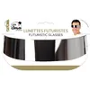 Image de paire de lunettes plastique futuriste noir adulte - générique 22694