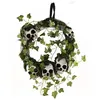 Image de couronne de porte lierre artificiel crânes 40cm - générique 23021