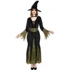 Image de déguisement robe longue sorcière noir vert femme - l - noir - ptitclown 23060