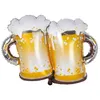 Image de ballon aluminium chopes bière mousse 50x65cm jaune - générique 23245