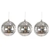Image de Lot de 3 boules à facettes - Décoration - Fête - A suspendre - 8cm diamètre - Argent