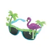 Image de Lunettes Paillettées Flamant Rose Et Palmier - Multicolore