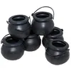 Image de 6 mini chaudrons en plastique noir - ptitclown 38170
