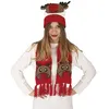Image de set bonnet écharpe renne rudolphe nez rouge adulte - ptitclown 48331