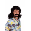 Image de Perruque Et Barbe - Jacky Noir - Noir - Adulte