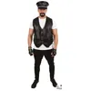 Image de Gilet de biker - Motard - Sans manche - Imitation cuir - Noir - Déguisement - Taille unique