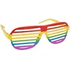 Image de 1 Paire de lunettes barreaux arc-en-ciel multicolore REF/62838 Accessoire de déguisement festif