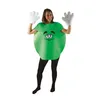 Image de Deguisement Bonbon M&m's Rouge/jaune/vert/bleu - Vert