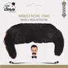 Image de Moustache année 1900 - Noir - Déguisement - Synthétique - Autocollante