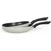 Image de Livoo Set de 2 poêles aspect pierre, Poêle + casserole, Gris