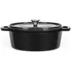 Image de Livoo Cocotte ovale en fonte, Poêle + casserole, Noir