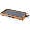 Image de Plancha bambou revetement céramique - DOC322 - 2200W - Plaque amovible en fonte d'aluminium - Thermostat ajustable