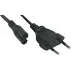 Image de Cordon D'alimentation Bipolaire Pour Pc Portable Noir -18 M