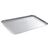 Image de lot de 3 plateaux rectangulaires jetables en carton 28x42 cm argent