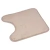 Image de Tapis contour wc 45x45 cm uni Taupe 100% Microfibre