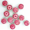 Image de 12 mini magnets époxy - Ø17mm - Rose