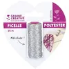 Image de Bobine de ficelle métalisée argent 25m - graine créative