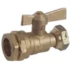 Image de Robinet droit pour compteur d'eau écrou PE D 25mm F 3/4 - SOMATHERM - 69-25-20