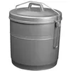 Image de Poubelle etrier 16 litres gris silver aluminium et plastique p16c