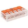 Image de Wago - Lot de 3 bornes de raccordement S221 Compact - Connexion rapide - 5 conducteurs avec leviers 6mm² - Orange