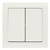 Image de ZENITECH Double interrupteur va-et-vient saillie complet Besto, blanc