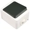 Image de Zenitech - Mini bouton poussoir 10A IP54 - noir