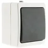 Image de Zenitech - Bouton poussoir Aquae étanche en saillie IP54 - Blanc et Noir