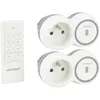 Image de Zenitech - Pack de 2 prises 2300W + télécommande - Blanc - Bolea