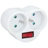 Image de Zenitech - Multiprise biplite 16A + interrupteur façade - Blanc