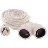 Image de Zenitech - Prolongateur Bi tête 3G1,5mm² - Blanc 5m - 1 prise mâle + 2 prises Femelle - Blanc