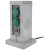 Image de Borne pierre 4x16A + 2 interrupteurs 5m - Gris - Zenitech