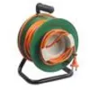 Image de ZENITECH Enrouleur électrique 25m sans prise 2x1,5 mm² avec pied en métal et coupe circuit