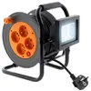 Image de Zenitech - Enrouleur électrique 4 x 2P+T + projecteur LED 15m - Orange