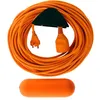 Image de Zenitech - Prolongateur Jardin 2x1,5mm² 25m + 1 boîtier étanche + support mural - Orange