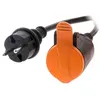 Image de Zenitech - Rallonge étanche 2P H05VV-F 2x1,5mm² 10m avec clip de fixation - orange