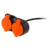 Image de Zenitech - Rallonge étanche 2 prises avec clapet orange 2P+T H07RN-F 3x1,5mm² 10m