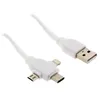 Image de Zenitech - Câble USB universel USB-C, Micro USB et Lightning