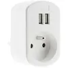 Image de Prise 16A 2P+T + 2 ports USB 3,4A - Blanc - Zenitech