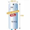 Image de Chauffe eau électrique blindé petite capacité RISTRETTO - Monophasé - 50 litres sur évier - Puissance : 2000 W - Ø 338 mm - Haut. 918 mm