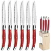 Image de Amefa bloc de 6 couteaux steaks gamme tradition - rouge 894460