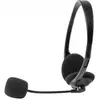 Image de Exertis Connect Casque stéréo avec microphone, noir, 2 x jack 3,5mm (câble de 2,4m) (Filaire), Casque micro de bureau, Noir
