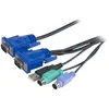 Image de Exertis Connect Câble combiné KVM USB, PS/2, 3.0 m, Câble pour commutateur KVM