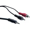 Image de Cordon Stéreo Jack 3.5 Mm Vers 2 X Rcam Noir - 180 M